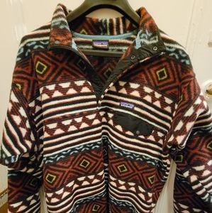 Patagonia Synchilla Snap-T, Saltillo (Large): Cinder Red Pullover Light Sweater